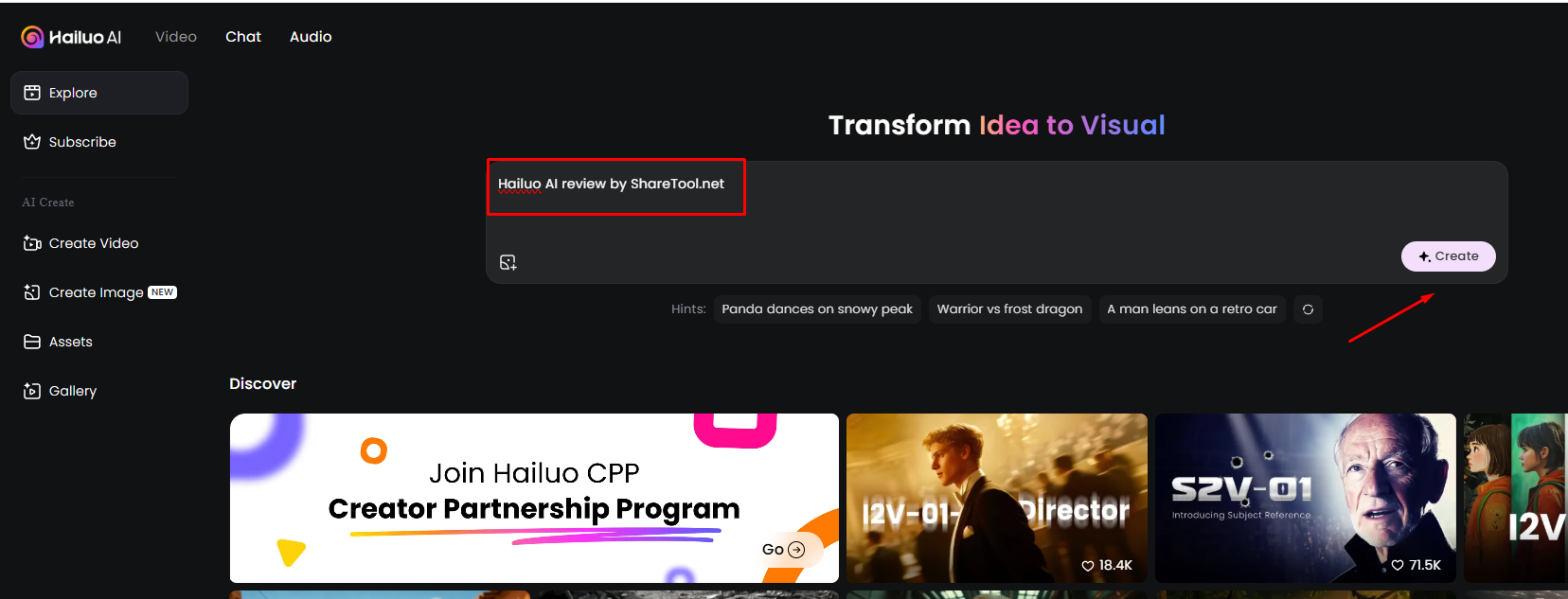 Image 4: Creating videos easily with Hailuo AI's intuitive interface