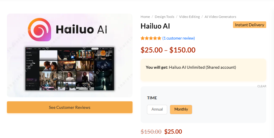 Image 6: Exploring **Hailuo AI** through Share Tool's group buy model