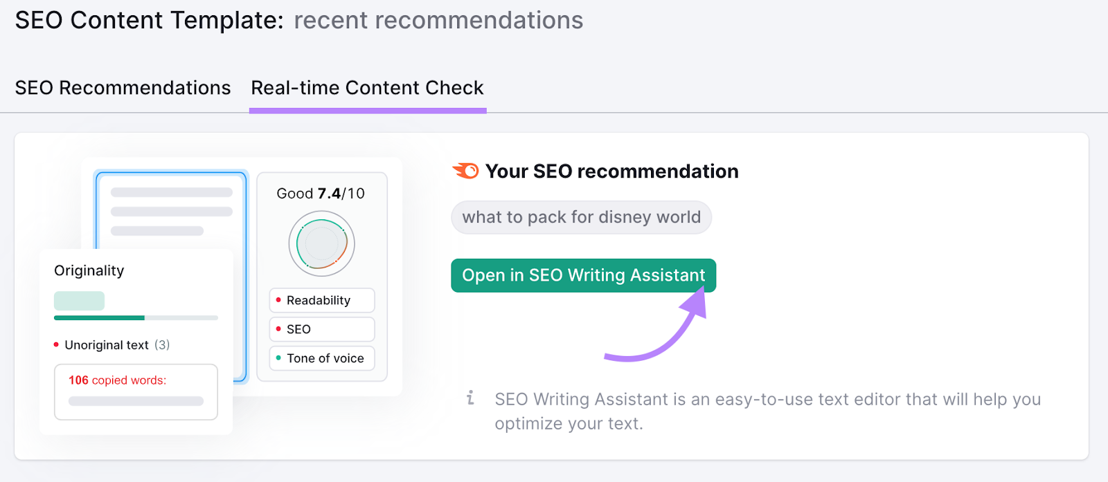 Resim 15: SEO Yazma Asistanı'nda Aç