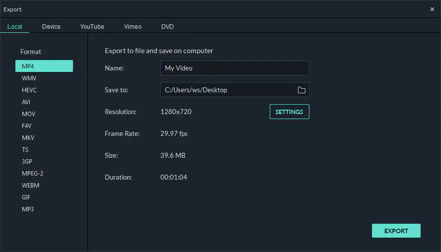 Image 6: Export the video