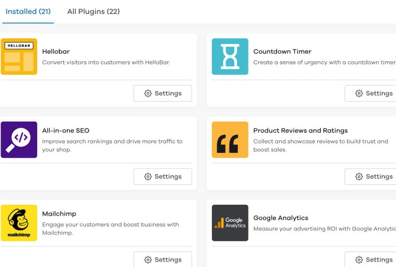 Image 2: Built-in Plugins