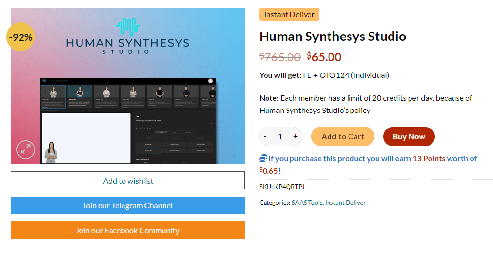 Image 11: Groupbuy Human Synthesys Studio price