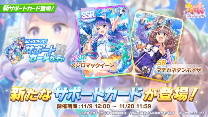 Image 44: Mejiro McQueen and Matikanetannhauser support card banner