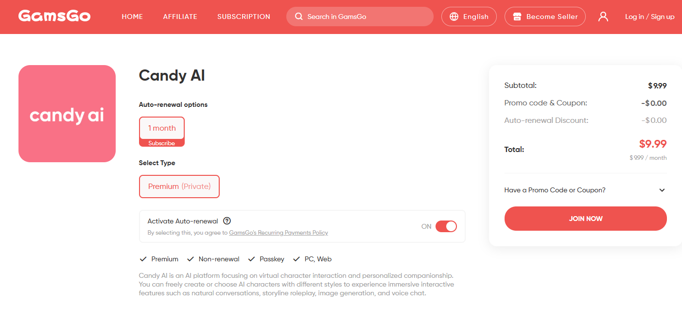 Image 4: Buy Candy AI at GamsGo