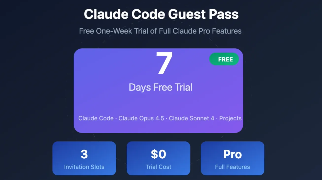 Image 2: claude 7-day Guest Pass