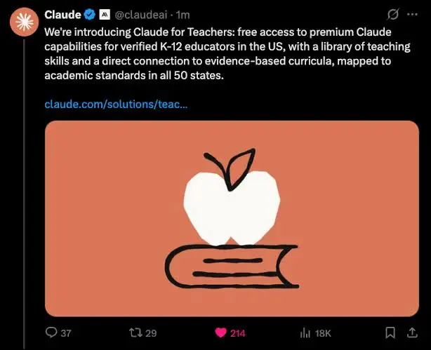 Image 4: Claude free for Teachers