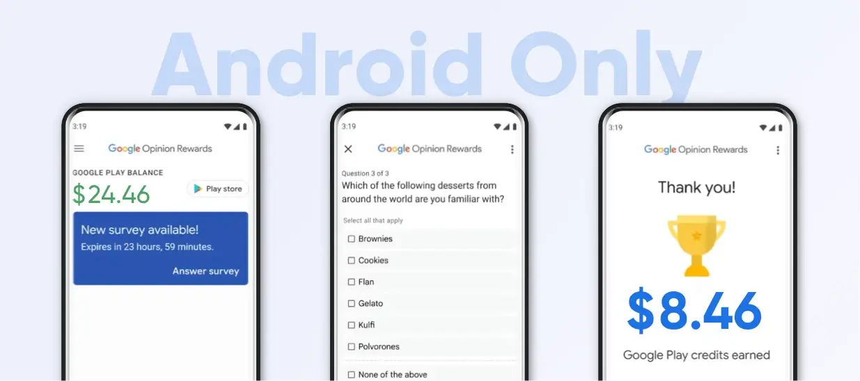 Image 2:  Google Opinion Rewards 