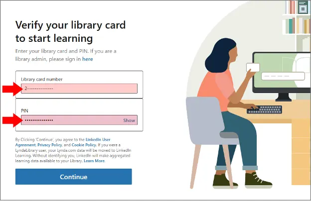 Resim 4: Kütüphane Kartıyla LinkedIn Learning'e Nasıl Erişilir?