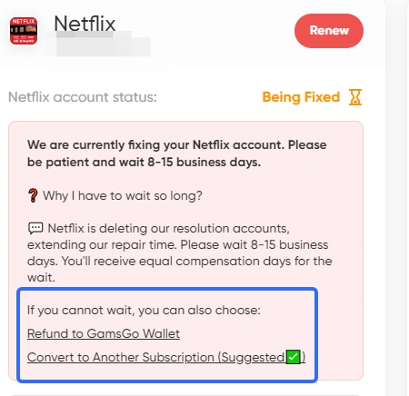 Resim 6: Netflix Premium abonelik sorunu için GamsGo alternatif çözümleri