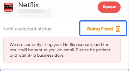 Resim 5: GamsGo Netflix Premium rapor durumu düzeltiliyor