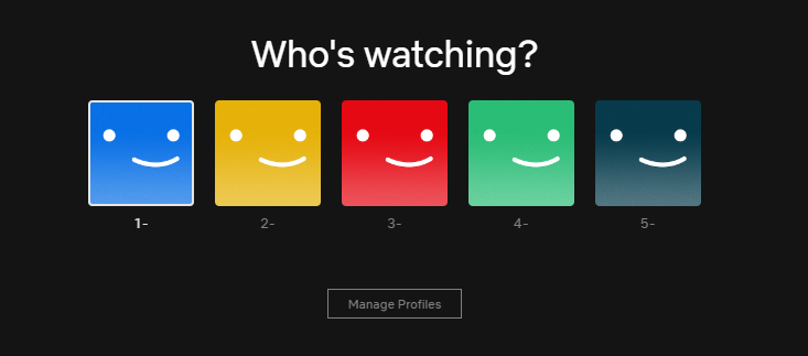 Resim 2: Netflix profil ekranı örneği