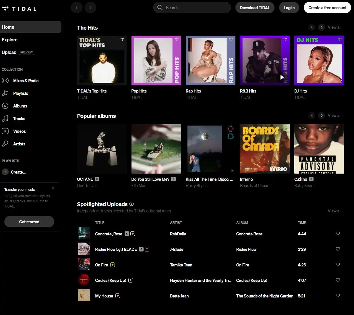 Image 5: Tidal — Best Spotify Alternative for Hi-Res Sound