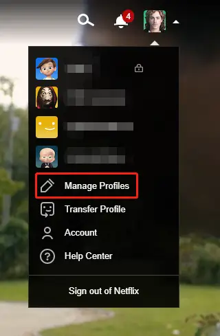 Image 2: Manage Profiles to share Netflix account