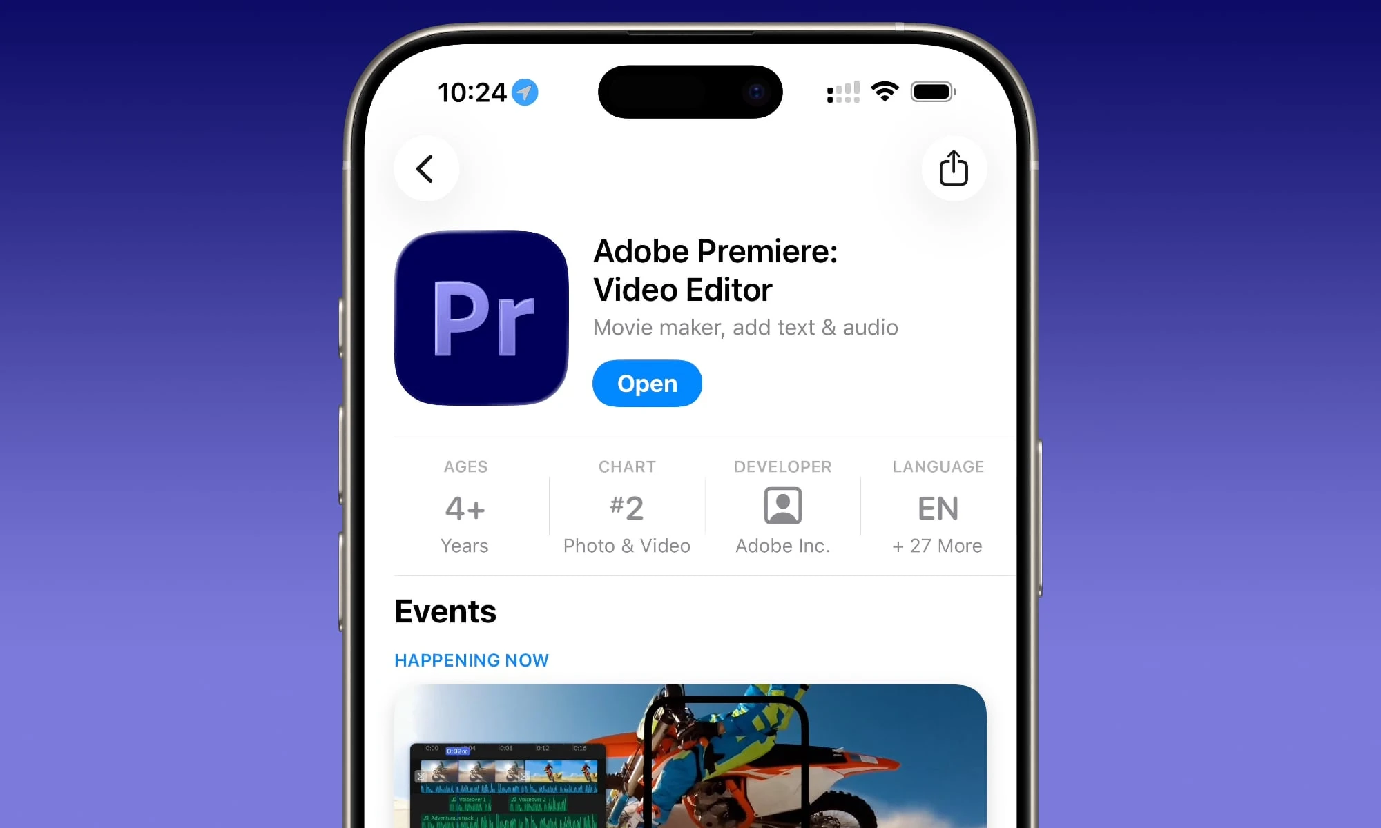 Image 2: Premiere on iPhone