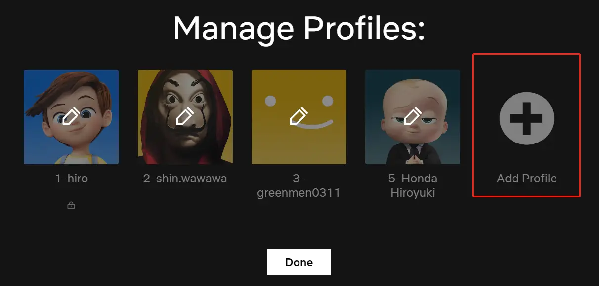 Image 3: Add a Netflix profile for account sharing