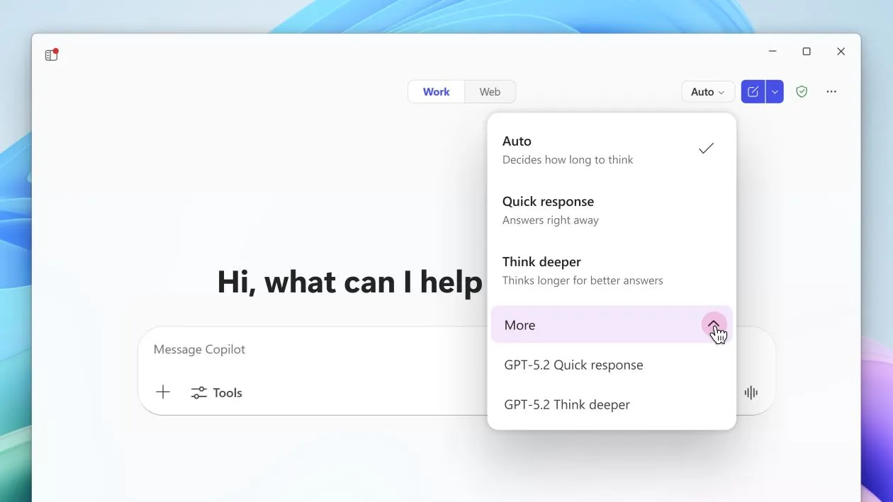 Изображение 10: Бесплатный чатGPT GPT-5 в Microsoft Copilot
