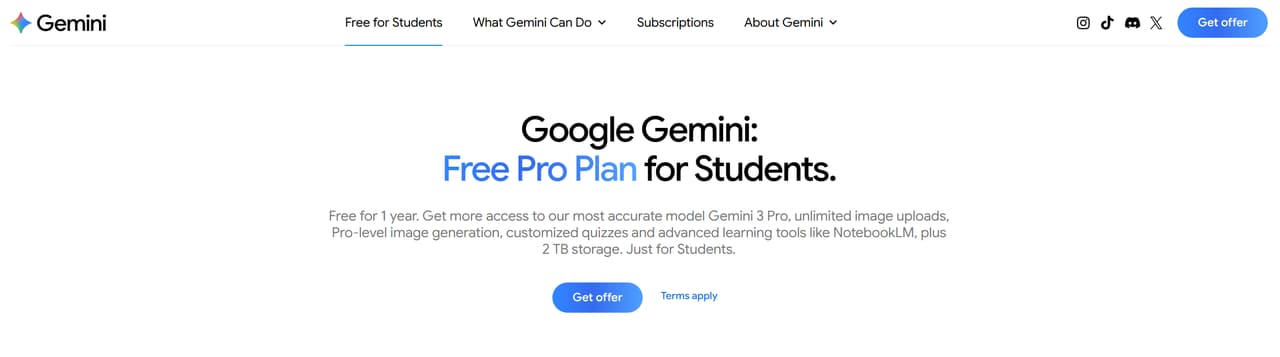 Изображение 1: Gemini бесплатен для студентов