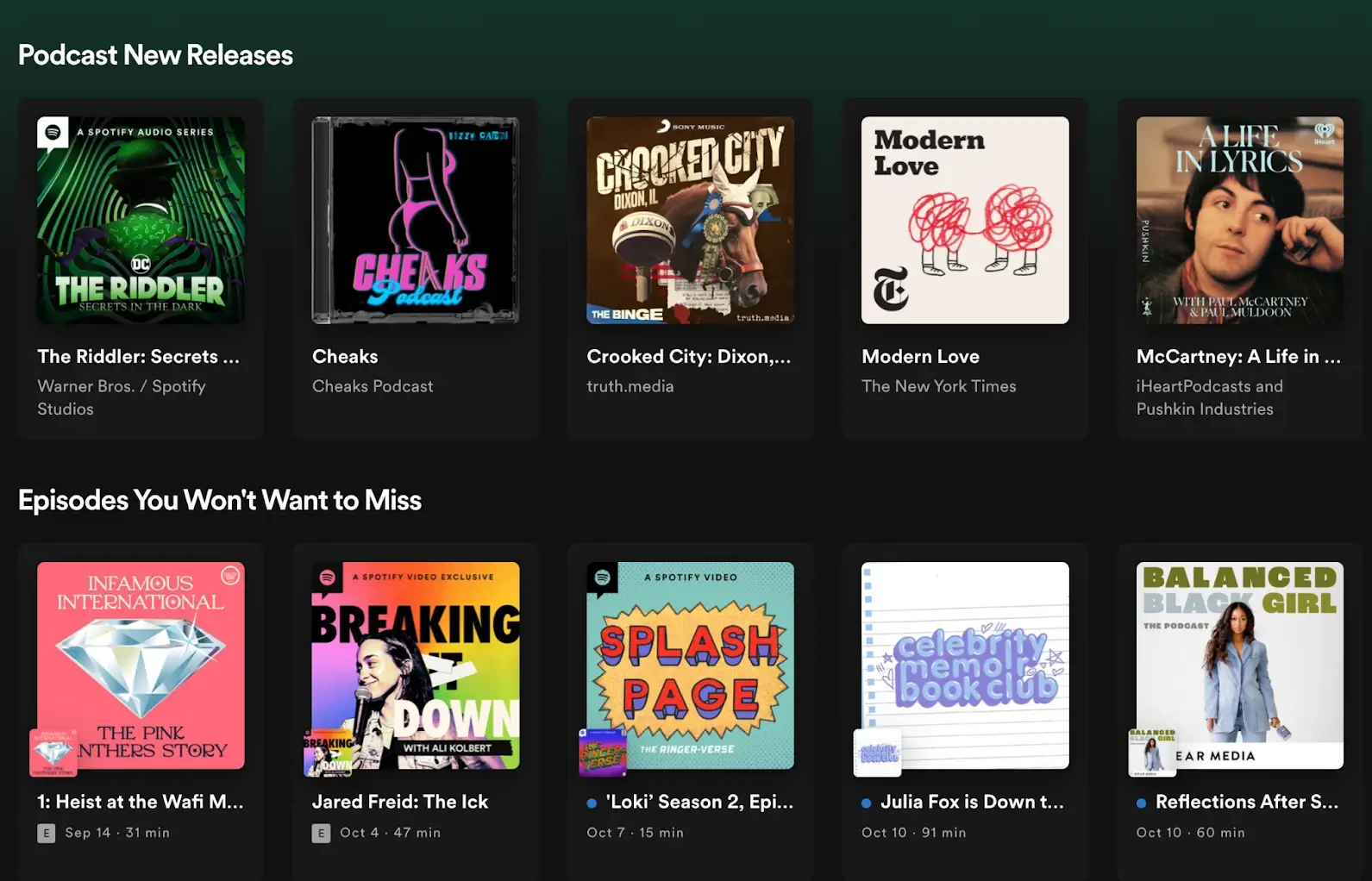 Изображение 2: Spotify Excels в подкастах