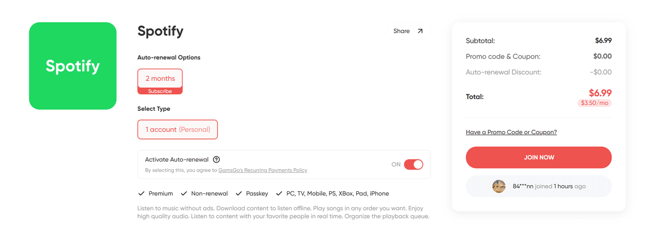 Изображение 1: получите Spotify Premium дешевле