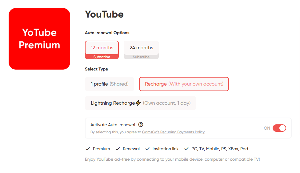 Изображение 2: дешевый премиум YouTube