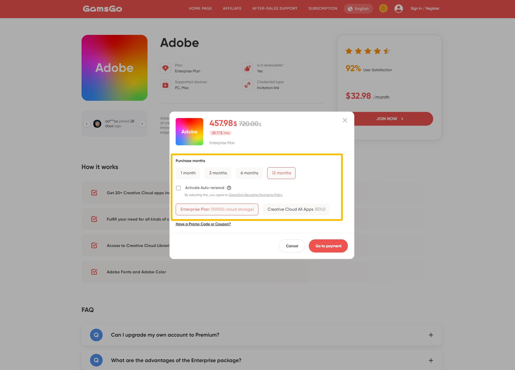 Изображение 3: Share-adobe-subscription-on-gamsgo
