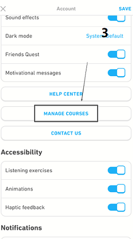 Image 12: find the Manage Courses