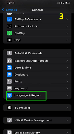 Image 9: find Language & Region