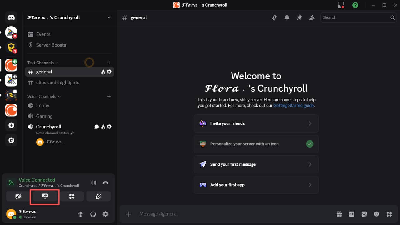 Image 4: how to stream crunchyroll on discord without black screen
