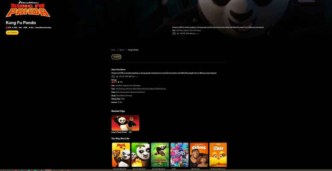 Image 8: Peacock TV movie interface