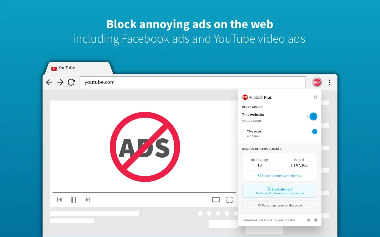 Изображение&nbsp;1. Блокируйте рекламу Crunchyroll с помощью AdBlock Plus