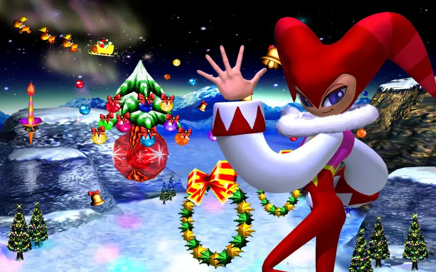 Image 2: Christmas Nights Into Dreams winter level gameplay