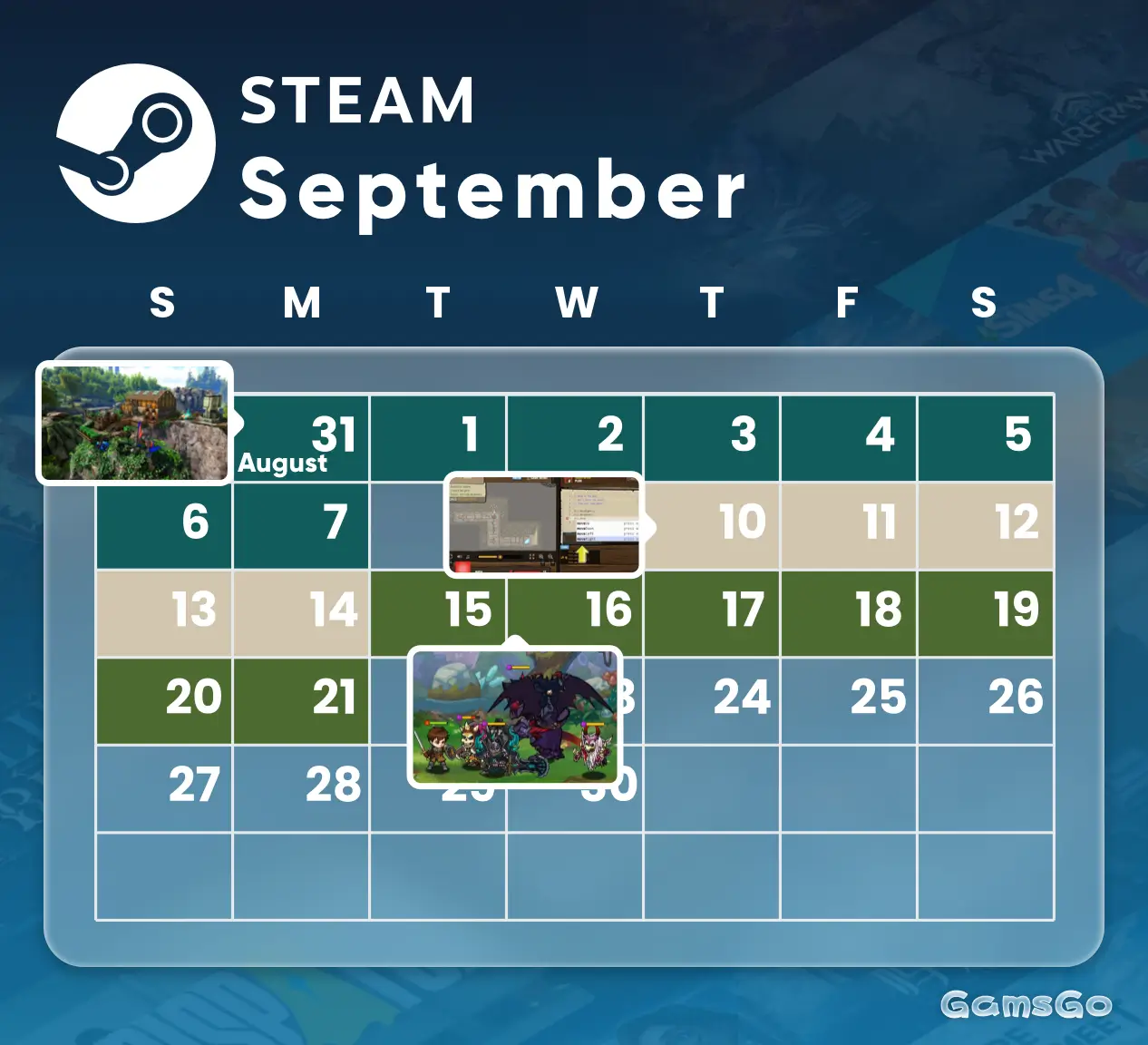 Image 25: September 2026 Steam sale calendar