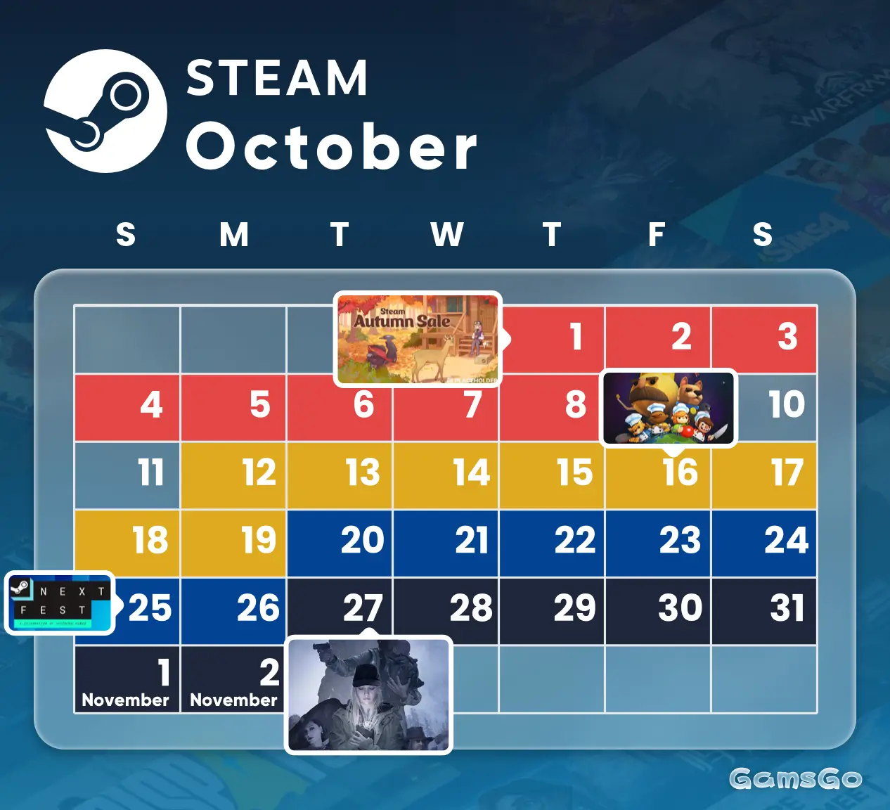 Image 26: October 2026 Steam sale calendar