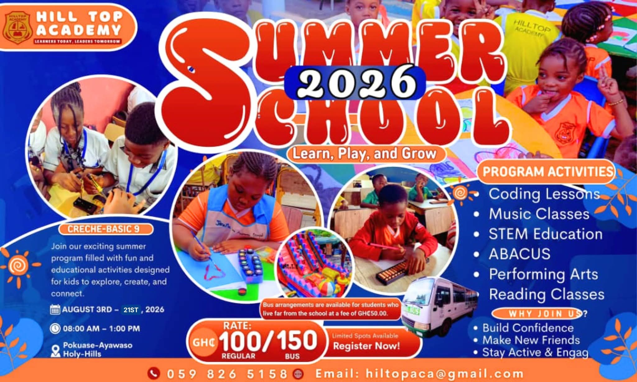 Hill Top Academy Summer School 2026