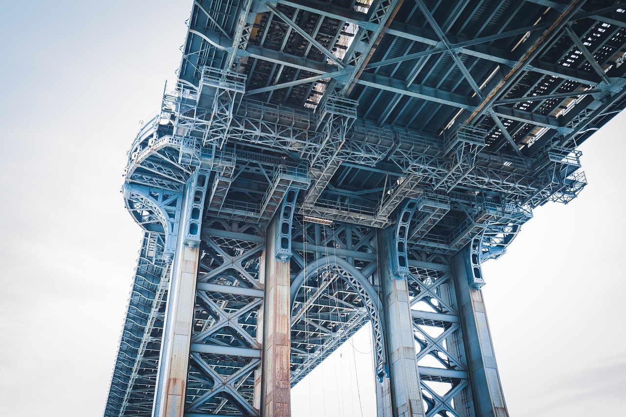 USA: bridge, pier, imposing, manhattan bridge, architecture, nyc, usa, bridge, bridge, bridge, bridge, bridge, architecture