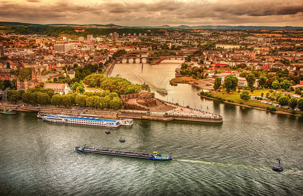 Germany: rhine river, aerial view, germany, river, saxony, landscape, city, germany, germany, germany, germany, germany, city