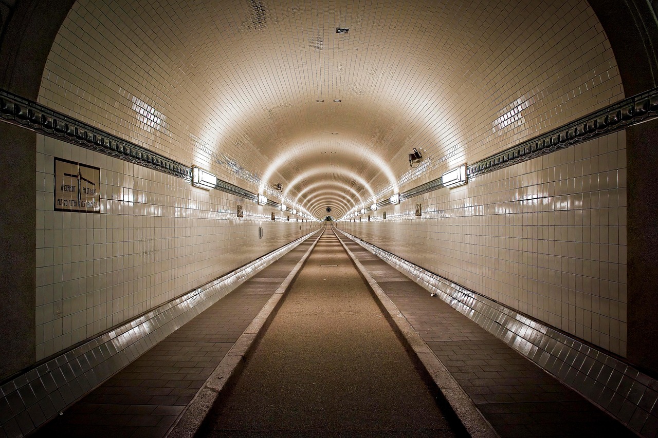 Germany: hamburg, tunnel, old elbe tunnel, underground, path, tunnel, tunnel, tunnel, tunnel, tunnel