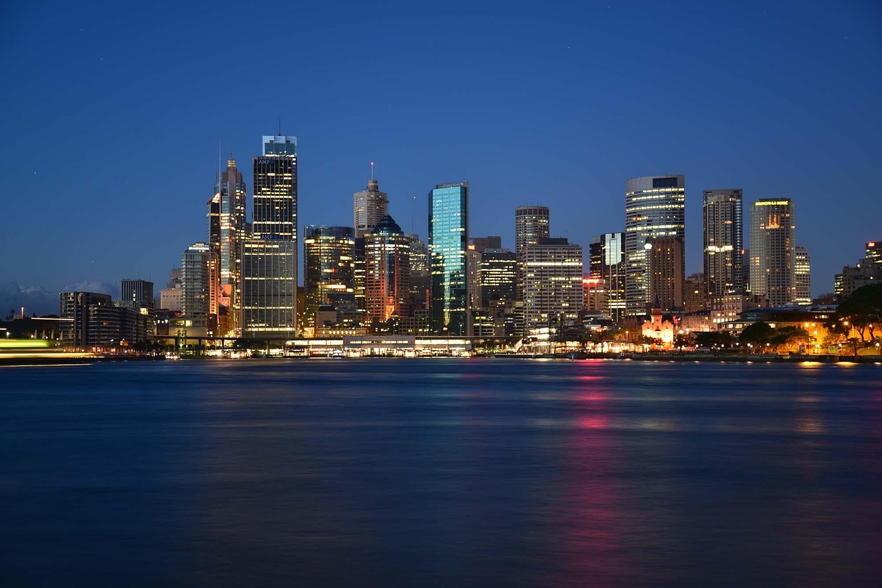 Australia: sydney, harbour, harbor, nature, skyline, cityscape, water, blue, skyscrapers, buildings, australia, urban, reflection, city, towers