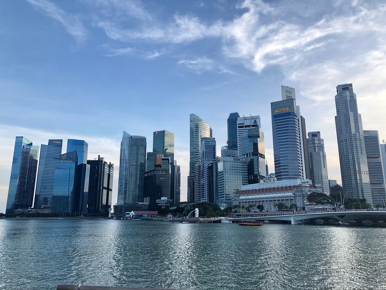 Singapore: buildings, waterfront, skyline, city, cityscape, skyscrapers, high-rise, high-rise buildings, urban, nature, urban landscape, metro, metropolitan, singapore, water, asia, sky, towers
