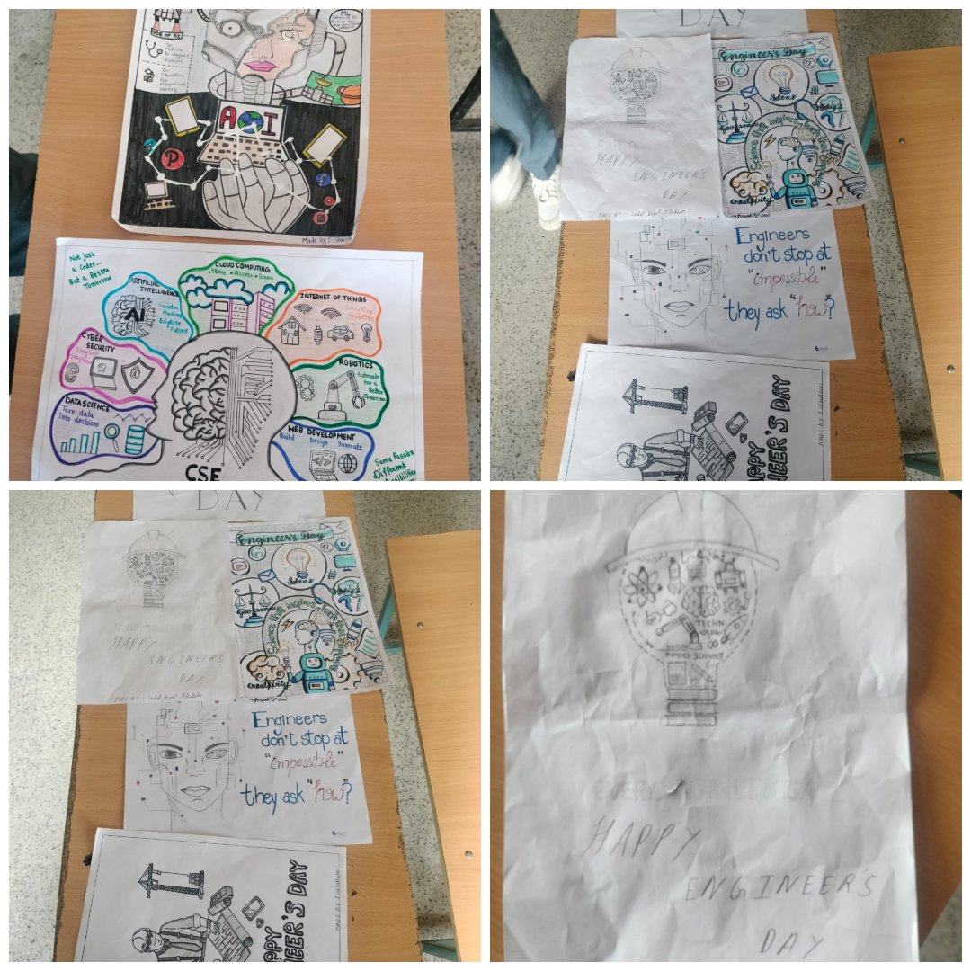 Poster Making by Students on Engineering  day
