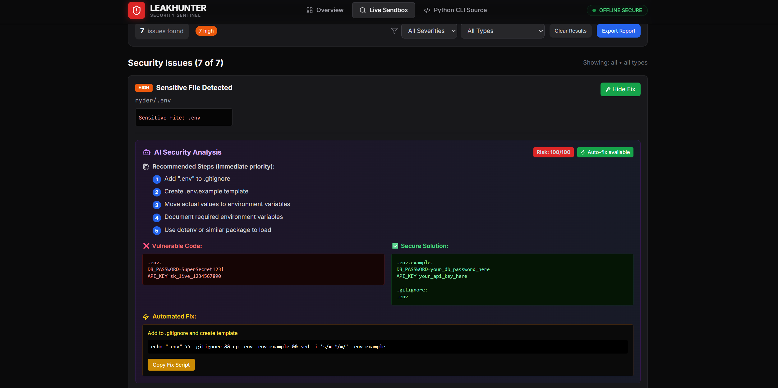 Code Analysis Results