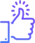Icono de precios justos representado con un pulgar arriba en color destacado