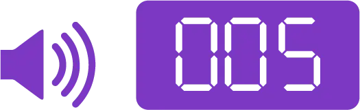 icono de alerta con sonido y número en pantalla