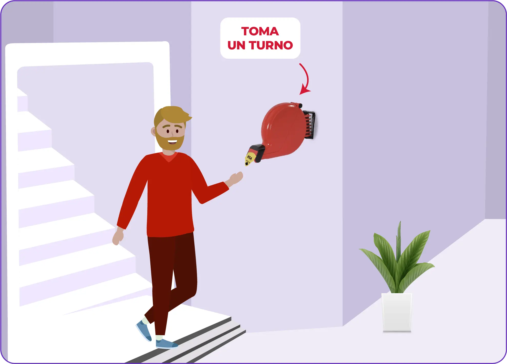 usuario tomando su torno en el dispensador de turnos