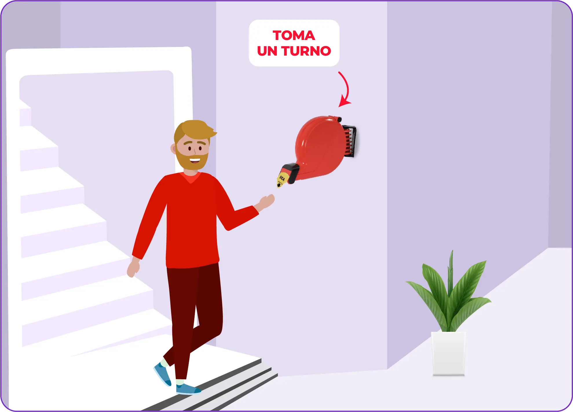 usuario tomando su torno en el dispensador de turnos