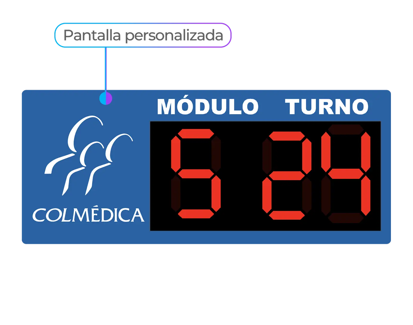 Turnero T3 con logo | Fabricantes de turneros digitales