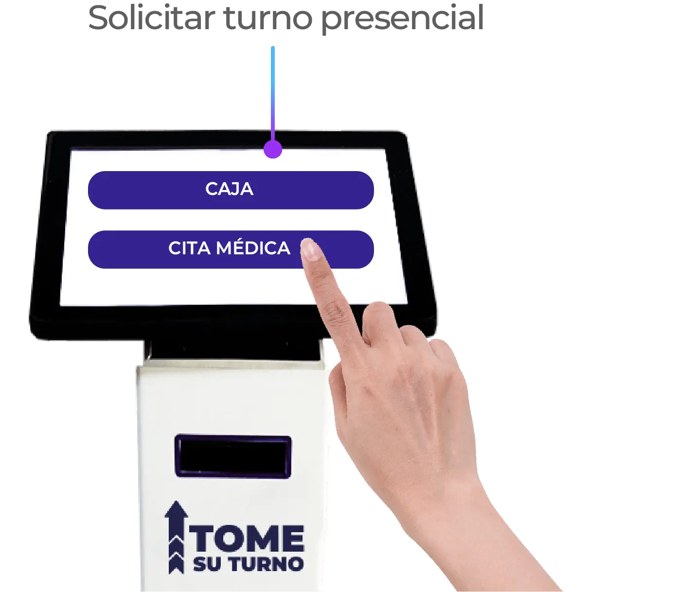 Máquina digital para turnos con dispensador automático de tickets