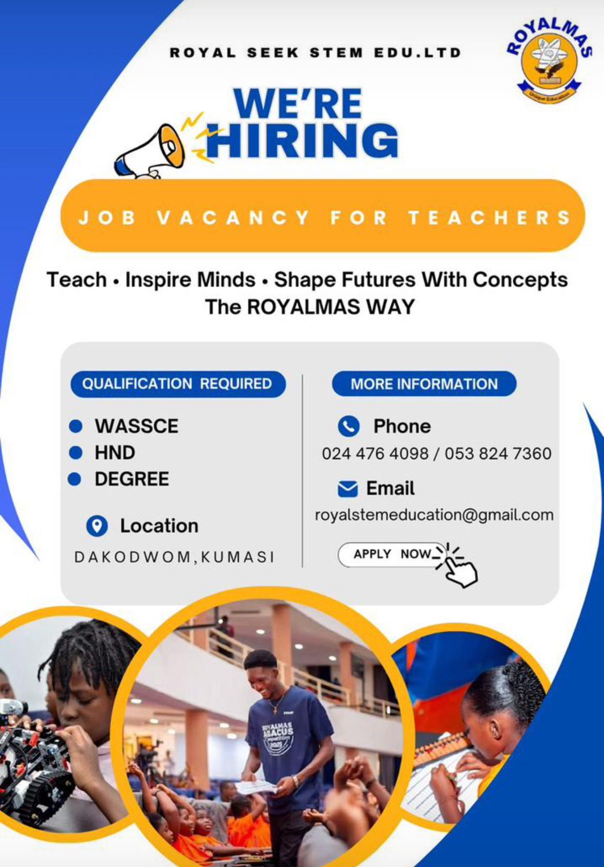TEACHING VACANCY