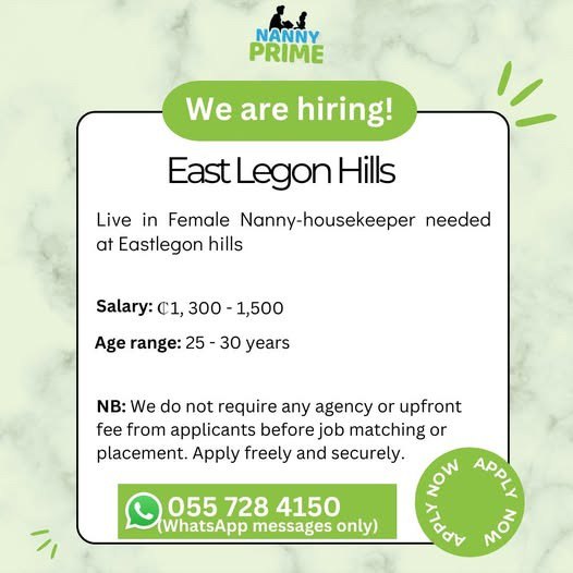 NANNY PRIME We are hiring!