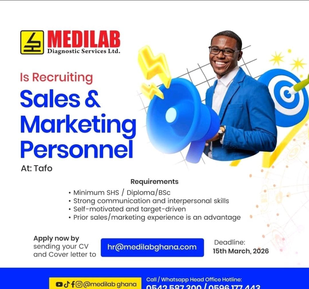 Sales & Marketing Personnel At: Offinso